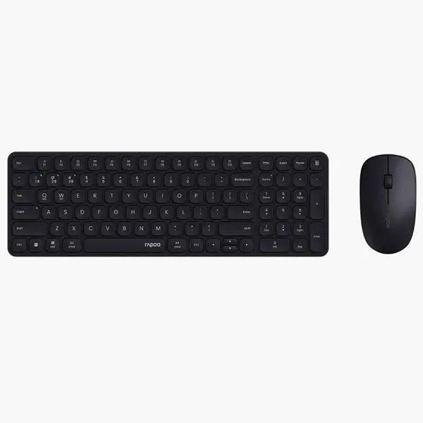 Rapoo 9320M Wireless Keyboard And Mouse Combo – Sleek Black Set 1