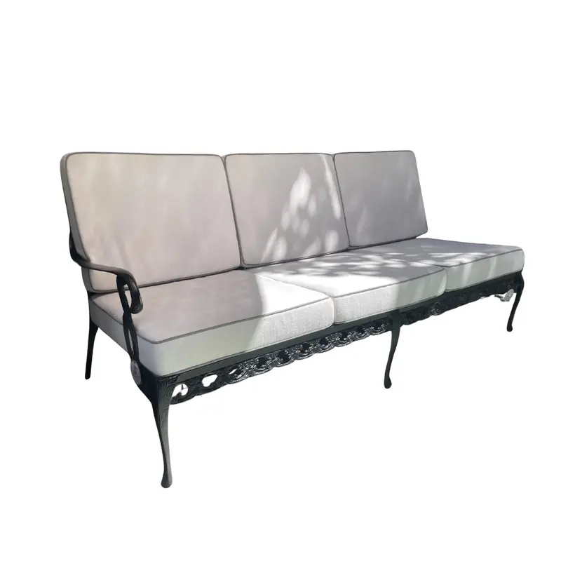 Regency-Style Vintage Scroll Outdoor Sofa 1