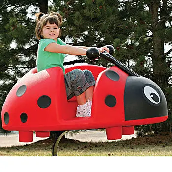 Scarlet Ladybug Spring Rider – Bouncy Insect-Themed Play Equipment 1