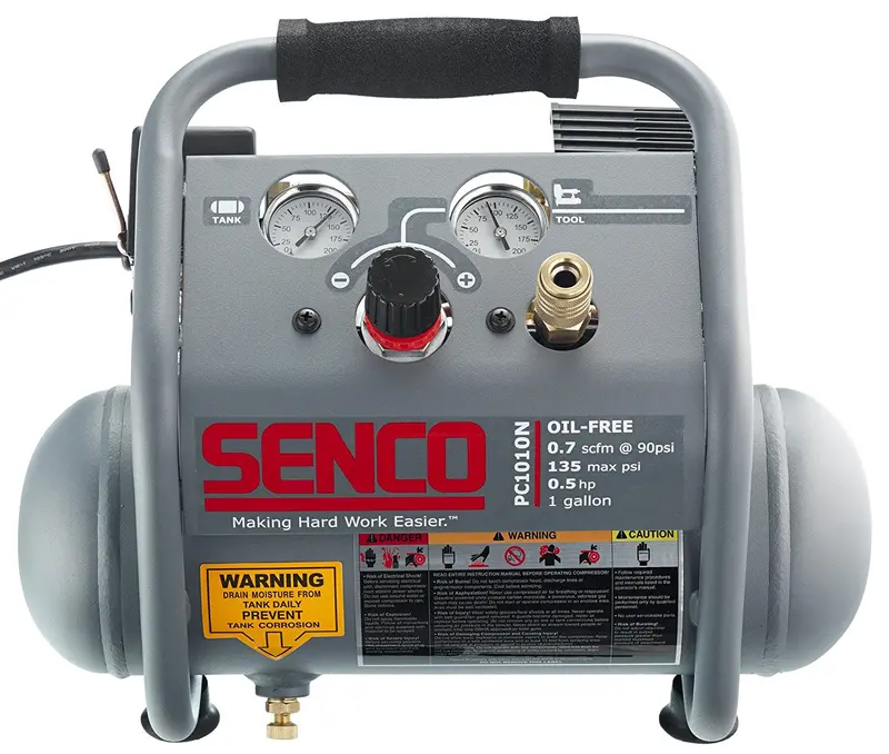 Senco Pc1010N 1/2 Hp Portable 1-Gallon Air Compressor For Finish & Trim Work 1