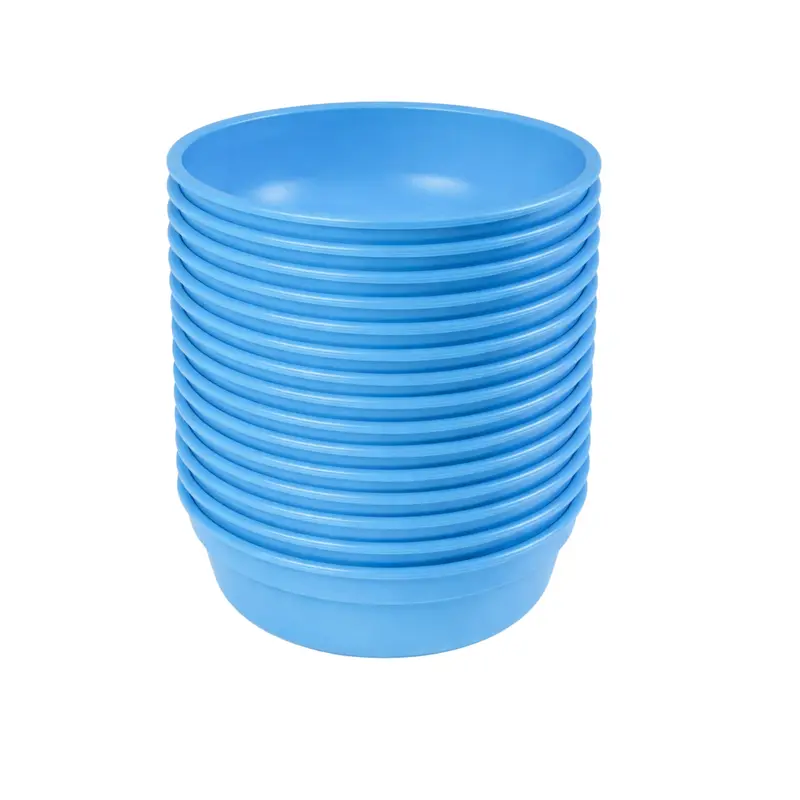 Set Of 12 Sky Blue 12 Oz Recycled Kids Bowls 1