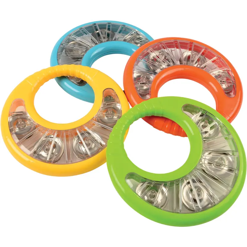 Set Of 4 Infant Tambourines – Lightweight, Jingle-Free Rhythm Instruments For Babies 1