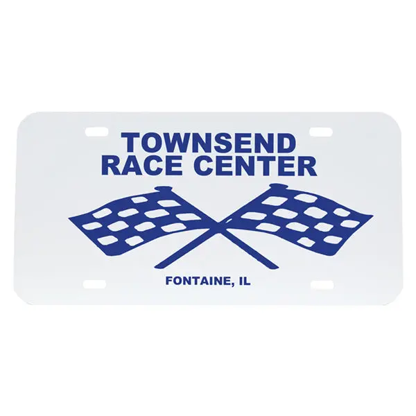 Spot-Color Ad License Plate – High-Impact Plastic With Polybag Packaging 1