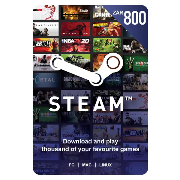 Steam Wallet Code – 800 Zar Digital Gift Card 1