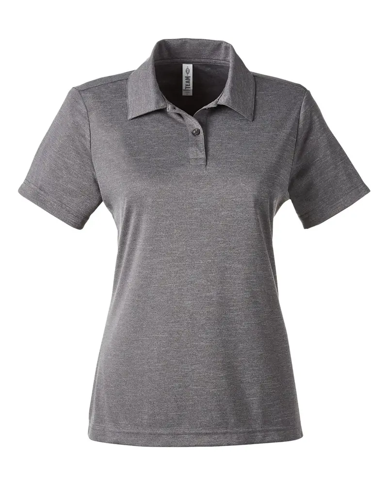 Team 365 Heathered Performance Polo For Women 1