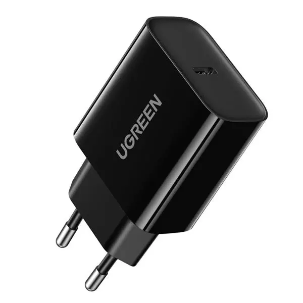 Ugreen 20W Usb-C Pd Wall Charger – Compact Black Home Adapter (Model 10191) 1