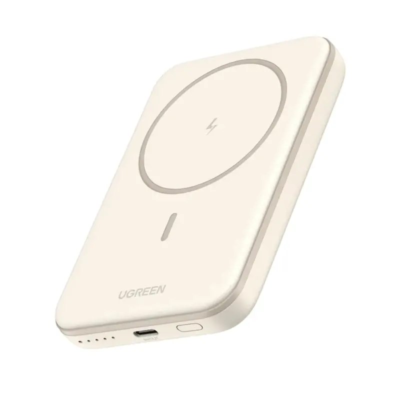 Ugreen 5000Mah Magsafe-Compatible Wireless Power Bank – Slim Design, White 1