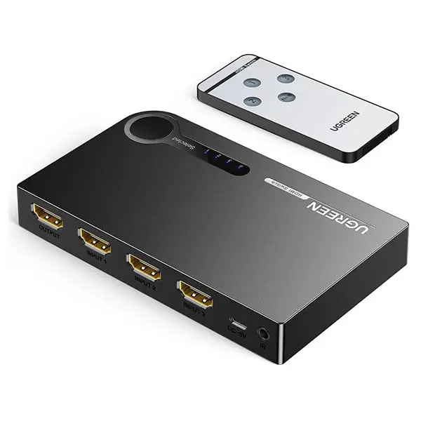 Ugreen Hdmi Switch – 3-Input, 1-Output 4K@60Hz With Signal Amplification 1