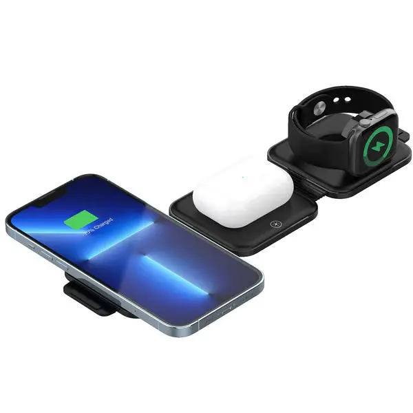 Unitek P1223A Magnetic Foldable 3-In-1 Wireless Charging Pad For Iphone, Airpods, Apple Watch 1