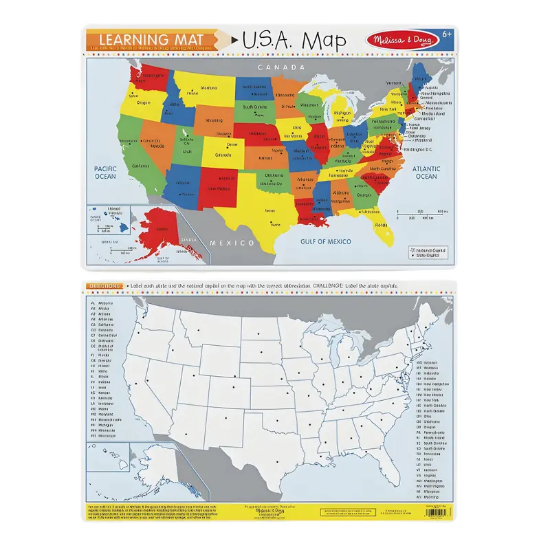 Usa Map Learning Mat – Interactive Floor Mat For Geography Practice 1