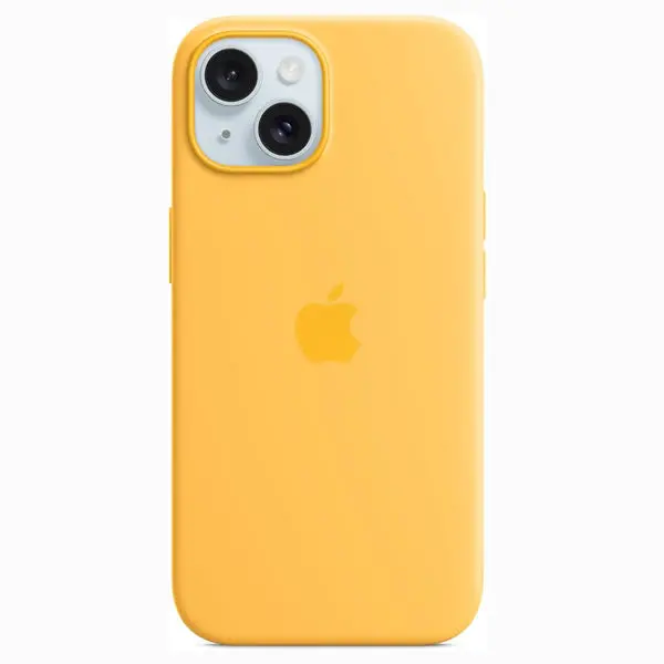 Vibrant Sunshine-Yellow Iphone 15 Magsafe Silicone Cover 1