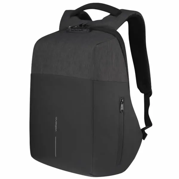 Volkano Deux 15.6" Laptop Backpack – Black/Charcoal Urban Style 1