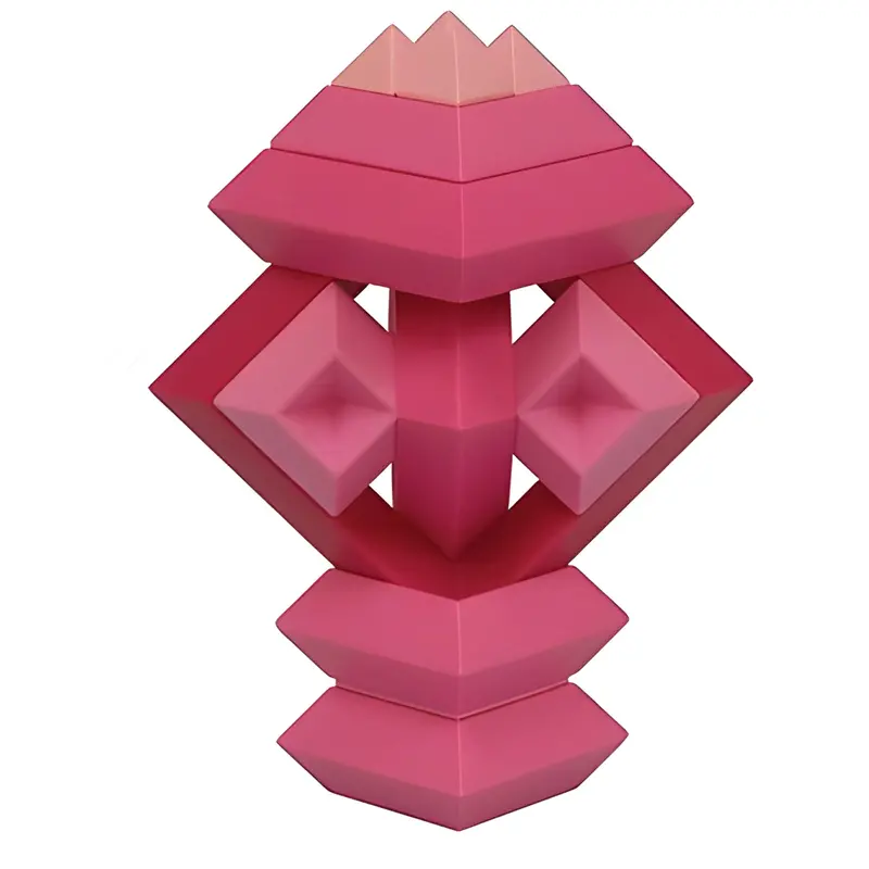 Wedgits Pink Construction Set – 15-Piece Open-Ended Building Toy 1