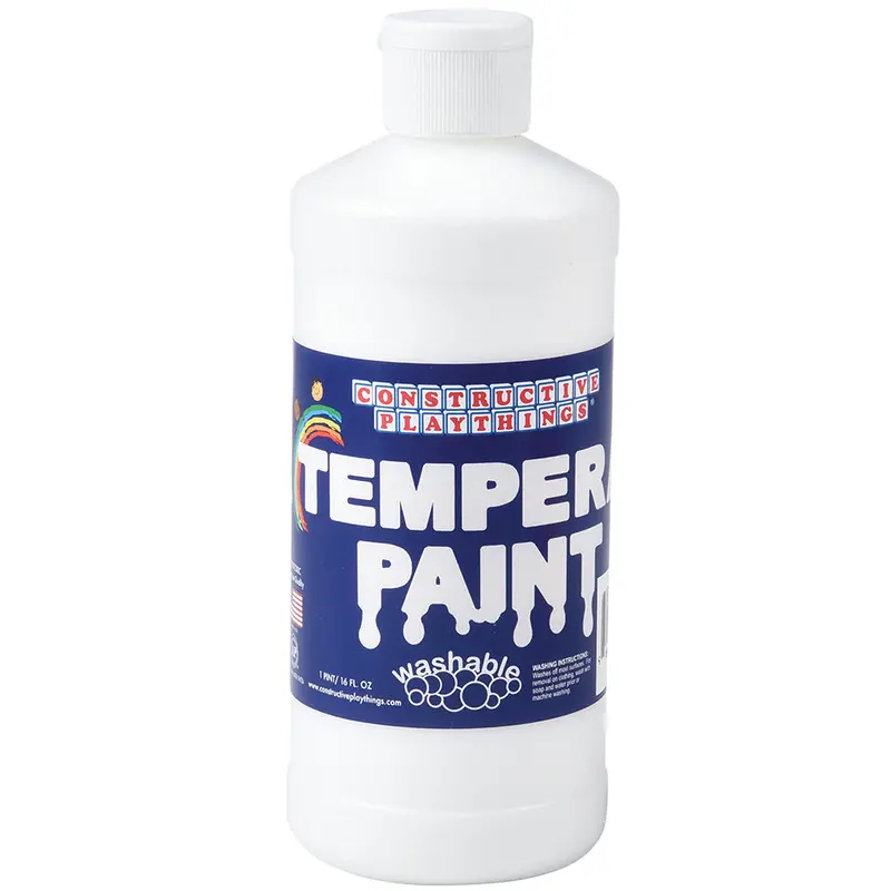 White Washable Tempera Paint (Pint) – Non-Toxic Art Supply For Kids 1