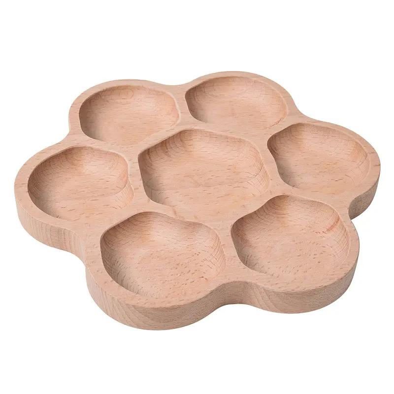 Wooden Flower-Shaped Sorting Tray – Sustainable Math And Loose Parts Play Resource 1