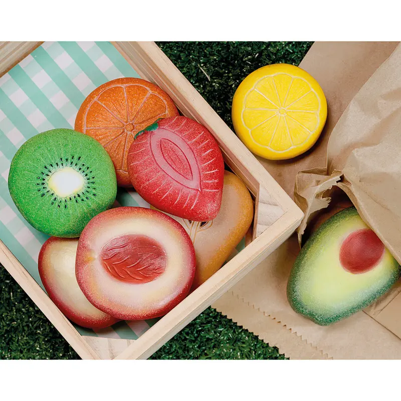 Yellow Door Fruit Sensory Stones – Textured, Realistic Play Stones For Sensory Play 1