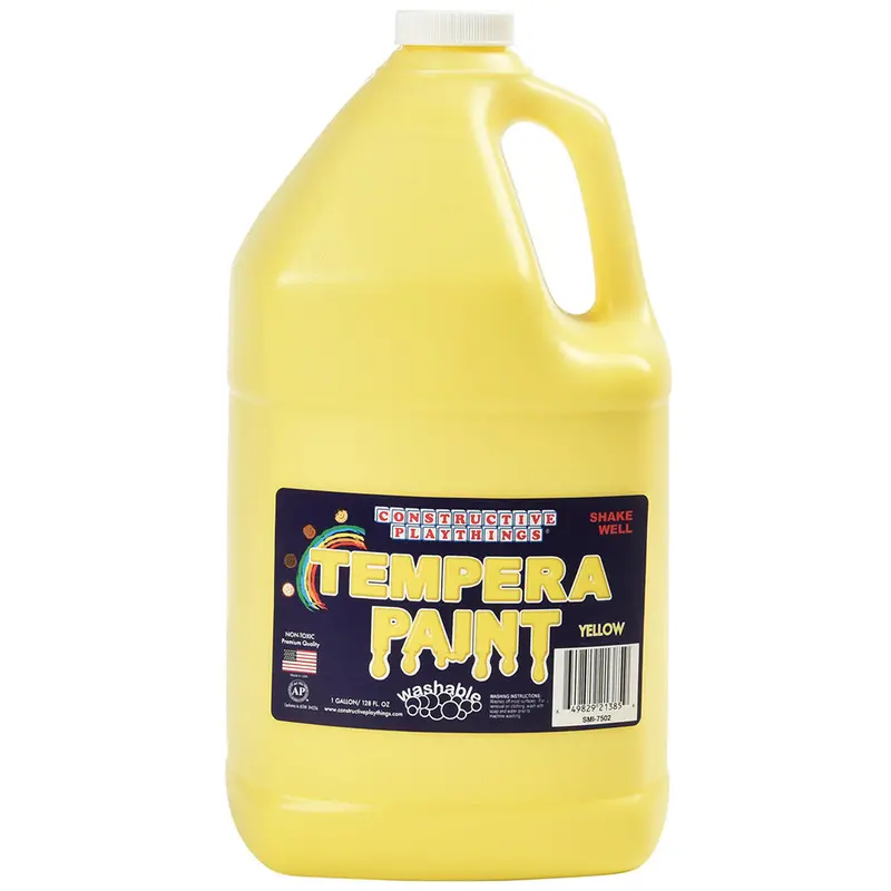 Yellow Washable Tempera Paint (Gallon) – Bulk Classroom Painting Supply 1