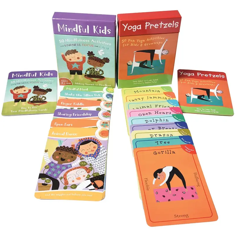 Yoga & Wellness Activity Cards For Children: Two 50-Card Sets Supporting Mindful Movement And Emotional Health 1
