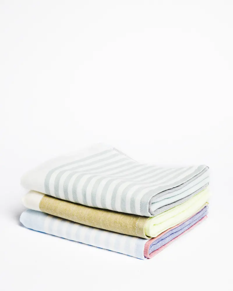 Yoshii Tri-Tone Chambray Hand Towel 1
