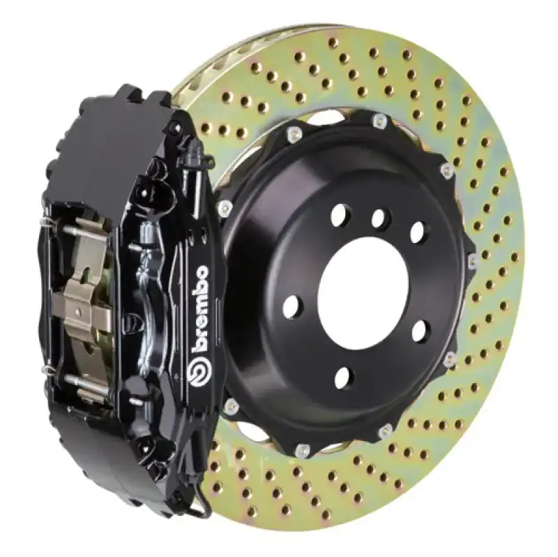 Brembo Gt Big Brake Kit For Infiniti G35 & 350Z – Front, 4-Piston Calipers, 332X32Mm Drilled Two-Piece Rotors 1