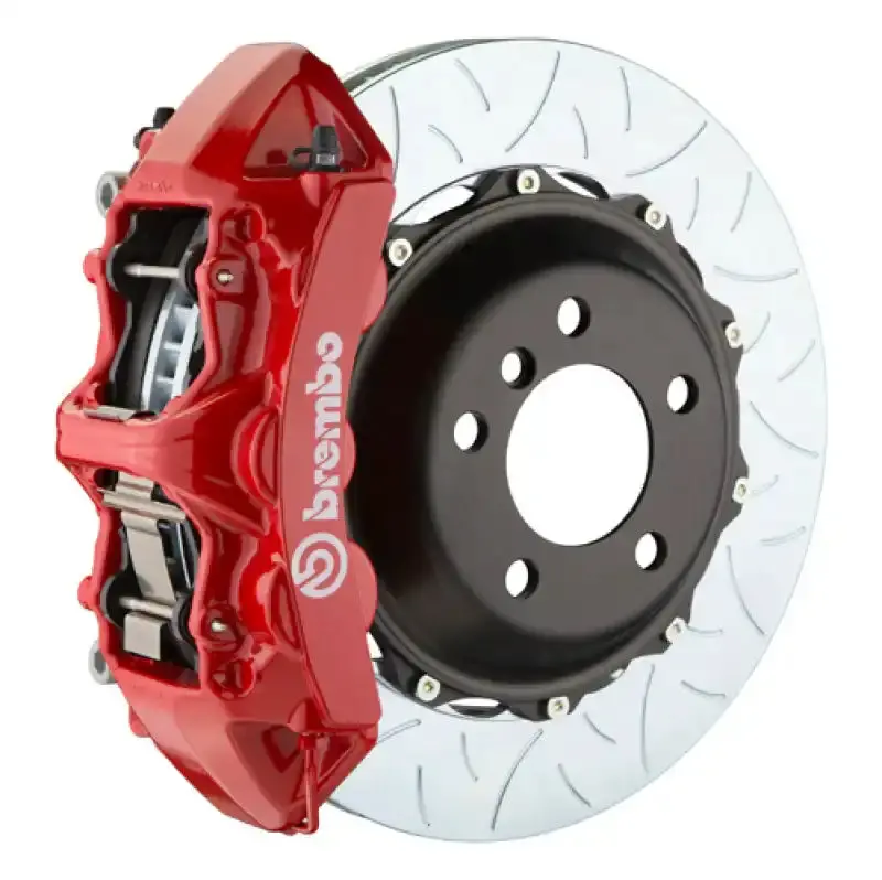 Brembo Gt Big Brake Kit – Front, 6-Piston Calipers, 355X32Mm Two-Piece Slotted Rotors, Red Finish 1